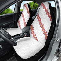 White Sunday Tonga Fakame Car Seat Cover Tongan Ngatu Heilala Lei - Polynesian Pride