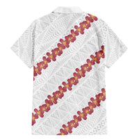 White Sunday Tonga Fakame Family Matching Mermaid Dress and Hawaiian Shirt Tongan Ngatu Heilala Lei - Polynesian Pride