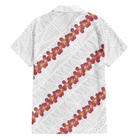 White Sunday Tonga Fakame Family Matching Puletasi and Hawaiian Shirt Tongan Ngatu Heilala Lei - Polynesian Pride