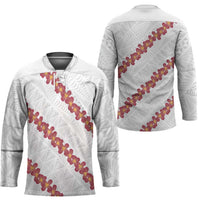 White Sunday Tonga Fakame Hockey Jersey Tongan Ngatu Heilala Lei - Polynesian Pride