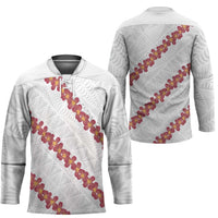 White Sunday Tonga Fakame Hockey Jersey Tongan Ngatu Heilala Lei - Polynesian Pride