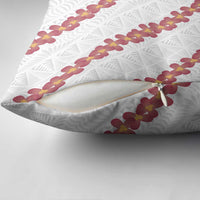 White Sunday Tonga Fakame Pillow Cover Tongan Ngatu Heilala Lei - Polynesian Pride