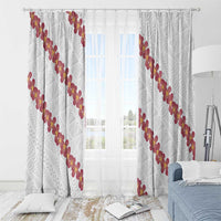 White Sunday Tonga Fakame Window Curtain Tongan Ngatu Heilala Lei - Polynesian Pride