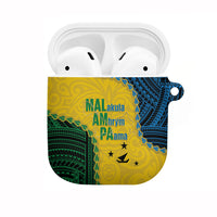 Malampa Province Vanuatu AirPods Case Map With Polynesian Pattern LT14 Multicolor - Polynesian Pride