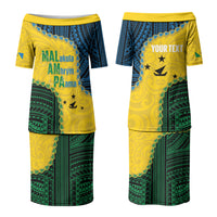 Personalised Malampa Province Vanuatu Family Matching Puletasi and Hawaiian Shirt Map With Polynesian Pattern LT14 Mom's Dress Multicolor - Polynesian Pride