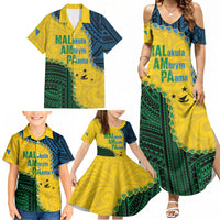 Personalised Malampa Province Vanuatu Family Matching Summer Maxi Dress and Hawaiian Shirt Map With Polynesian Pattern LT14 - Polynesian Pride