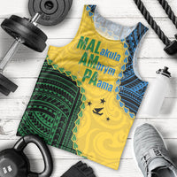 Personalised Malampa Province Vanuatu Men Tank Top Map With Polynesian Pattern LT14 - Polynesian Pride