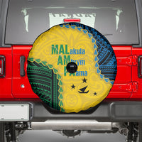 Malampa Province Vanuatu Spare Tire Cover Map With Polynesian Pattern LT14 - Polynesian Pride