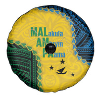 Malampa Province Vanuatu Spare Tire Cover Map With Polynesian Pattern LT14 - Polynesian Pride