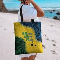 Malampa Province Vanuatu Tote Bag Map With Polynesian Pattern LT14 - Polynesian Pride