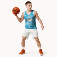 Aloha Hawaii Humuhumu Reef Triggerfish Basketball Jersey Hawaiian Leis Kakau Pattern LT14 - Polynesian Pride