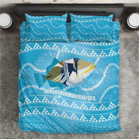 Aloha Hawaii Humuhumu Reef Triggerfish Bedding Set Hawaiian Leis Kakau Pattern LT14 Blue - Polynesian Pride