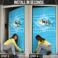 Aloha Hawaii Humuhumu Reef Triggerfish Door Cover Hawaiian Leis Kakau Pattern LT14 - Polynesian Pride