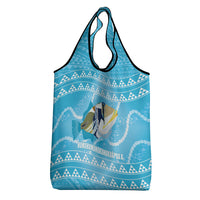 Aloha Hawaii Humuhumu Reef Triggerfish Grocery Bag Hawaiian Leis Kakau Pattern LT14 - Polynesian Pride