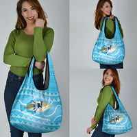 Aloha Hawaii Humuhumu Reef Triggerfish Grocery Bag Hawaiian Leis Kakau Pattern LT14 - Polynesian Pride