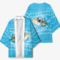 Aloha Hawaii Humuhumu Reef Triggerfish Kimono Hawaiian Leis Kakau Pattern LT14 - Polynesian Pride