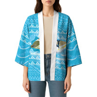 Aloha Hawaii Humuhumu Reef Triggerfish Kimono Hawaiian Leis Kakau Pattern LT14 - Polynesian Pride