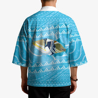 Aloha Hawaii Humuhumu Reef Triggerfish Kimono Hawaiian Leis Kakau Pattern LT14 - Polynesian Pride