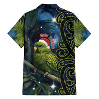 New Zealand Christmas Family Matching Short Sleeve Bodycon Dress and Hawaiian Shirt Cute Kakapo Meri Kirihimete Maori Koru LT14 - Polynesian Pride
