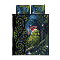New Zealand Christmas Quilt Bed Set Cute Kakapo Meri Kirihimete Maori Koru