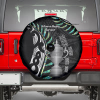 Personalised New Zealand Silver Fern Rugby Spare Tire Cover Paua Shell With Champions Trophy History NZ Forever LT14 - Polynesian Pride