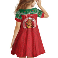 Personalized Hawaii Christmas Family Matching Long Sleeve Bodycon Dress and Hawaiian Shirt Tiki Santa Mele Kalikimaka LT14 - Polynesian Pride