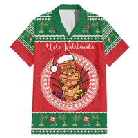 Personalized Hawaii Christmas Family Matching Mermaid Dress and Hawaiian Shirt Tiki Santa Mele Kalikimaka