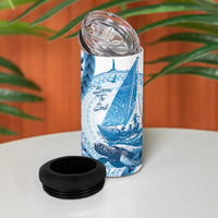 New Zealand Saling 4 in 1 Can Cooler Tumbler Aotearoa Yacht Racing - Born To Sail