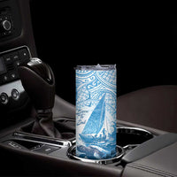 New Zealand Sailing Skinny Tumbler Aotearoa Yacht Racing - Born To Sail LT14 - Polynesian Pride