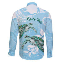 Personalised Polynesia Valentine's Day Family Matching Puletasi and Hawaiian Shirt SeaTurtle Couple Polynesian - Fairy Sparkles Color