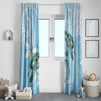 Polynesia Valentine's Day Window Curtain SeaTurtle Couple Polynesian - Fairy Sparkles Color