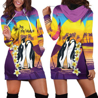 Hawaii Penguin Couple Hoodie Dress You Are My Valentine - Tropical Sunset Vibes