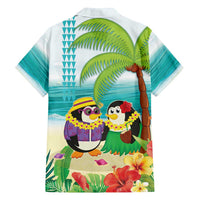 Hawaii Penguin Couple Family Matching Long Sleeve Bodycon Dress and Hawaiian Shirt Hawaiian Kakau - Tropical Summer Vibes LT14 - Polynesian Pride
