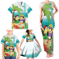 Hawaii Penguin Couple Family Matching Tank Maxi Dress and Hawaiian Shirt Hawaiian Kakau - Tropical Summer Vibes