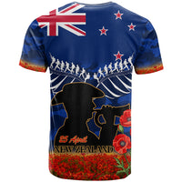 New Zealand ANZAC Day T Shirt 25 April Last Post Camouflage With Poppies LT14 - Polynesian Pride