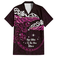 New Zealand Matariki Hawaiian Shirt Maori New Year Silver Fern And Lizard - Pink LT14 Pink - Polynesian Pride
