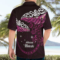 New Zealand Matariki Hawaiian Shirt Maori New Year Silver Fern And Lizard - Pink LT14 - Polynesian Pride