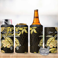 Personalised Aloha Hawaii Oahu Island 4 in 1 Can Cooler Tumbler Gathering Place Sea Turtle Ilima Flowers