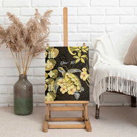 Personalised Aloha Hawaii Oahu Island Canvas Wall Art Gathering Place Sea Turtle Ilima Flowers