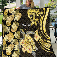 Personalised Aloha Hawaii Oahu Island Quilt Gathering Place Sea Turtle Ilima Flowers