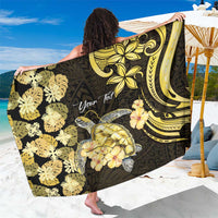 Personalised Aloha Hawaii Oahu Island Sarong Gathering Place Sea Turtle Ilima Flowers