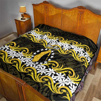 Personalised Cook Islands Aitutaki Quilt Tiare Maori Polynesian Waves Tattoo