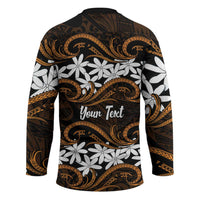Personalised Cook Islands Rakahanga Hockey Jersey Tiare Maori Polynesian Waves Tattoo