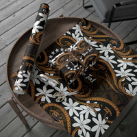 Personalised Cook Islands Rakahanga Wrapping Paper Tiare Maori Polynesian Waves Tattoo