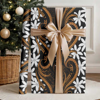 Personalised Cook Islands Rakahanga Wrapping Paper Tiare Maori Polynesian Waves Tattoo
