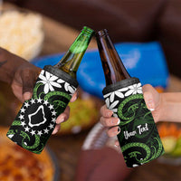 Personalised Cook Islands Palmerston 4 in 1 Can Cooler Tumbler Tiare Maori Polynesian Waves Tattoo