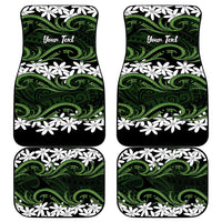 Personalised Cook Islands Palmerston Car Mats Tiare Maori Polynesian Waves Tattoo