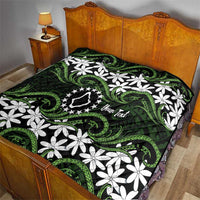 Personalised Cook Islands Palmerston Quilt Tiare Maori Polynesian Waves Tattoo
