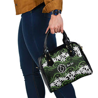 Personalised Cook Islands Palmerston Shoulder Handbag Tiare Maori Polynesian Waves Tattoo