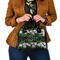 Personalised Cook Islands Palmerston Shoulder Handbag Tiare Maori Polynesian Waves Tattoo